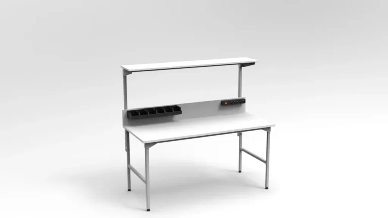 Stół montażowy 120x70 cm z nadbudową 100 cm RA Construction – EC-2-0002