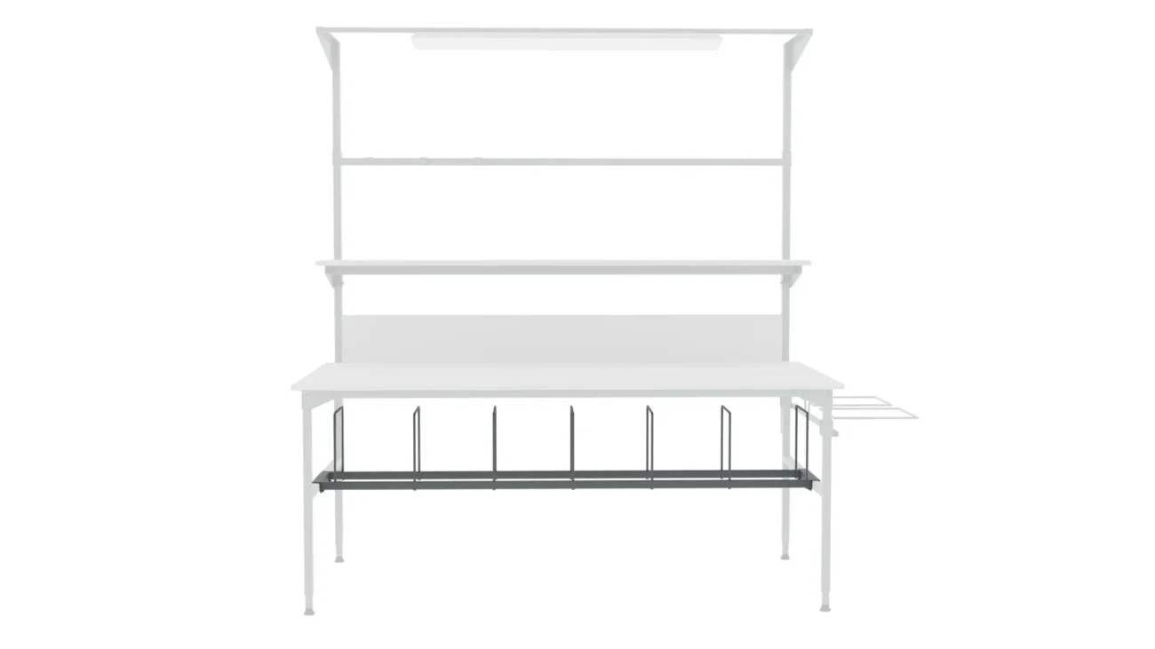 półka na kartony 120x30 cm pod blatem stołu RA Construction