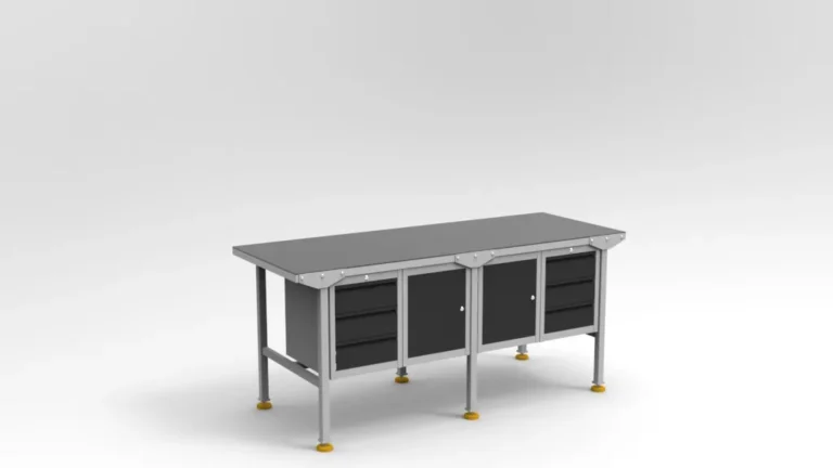 stół ślusarski z metalowym blatem sc-3-0006