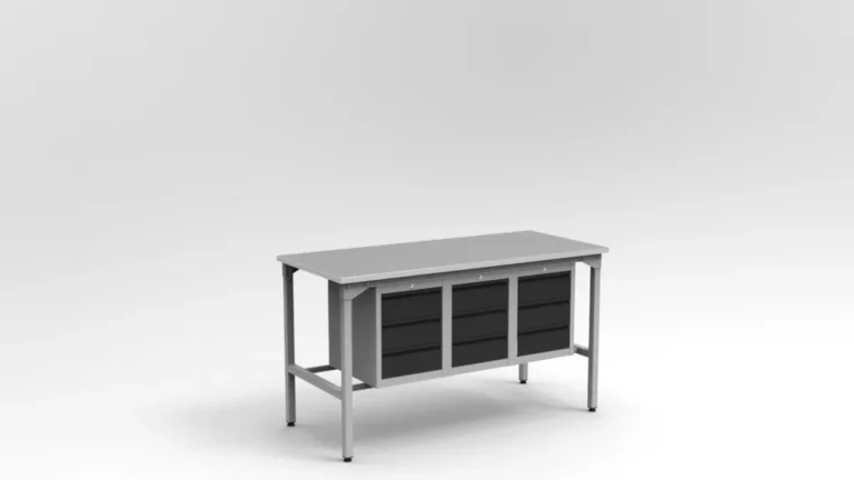 stół ślusarski z szafkami metalowymi sc-3-0007