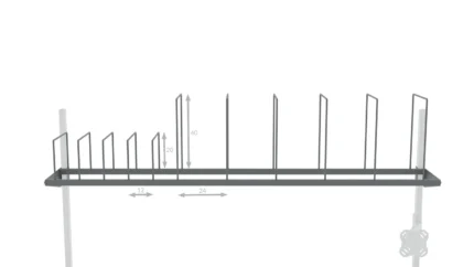 Półka na kartony do stołu 160×30 cm RA Construction-detal