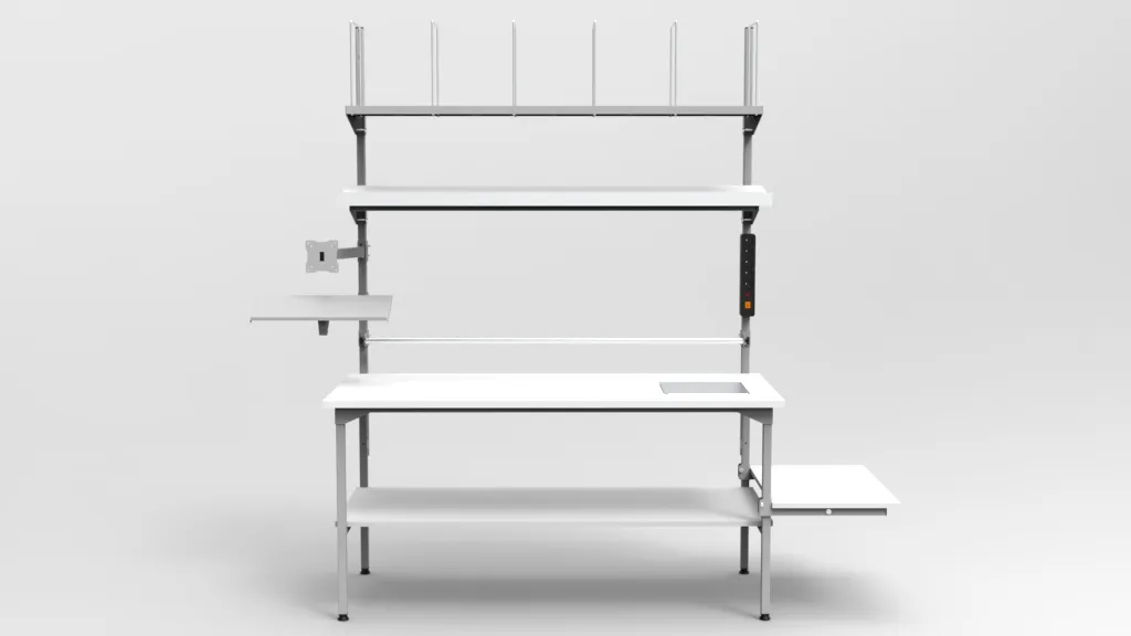 Stół do pakowania 200×70 cm z wagą w blacie RA Construction PC-4-0004-front