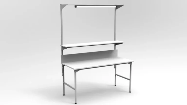 Stół montażowy 200x70 cm z półką i LED 60 W RA Construction – EC-4-0005