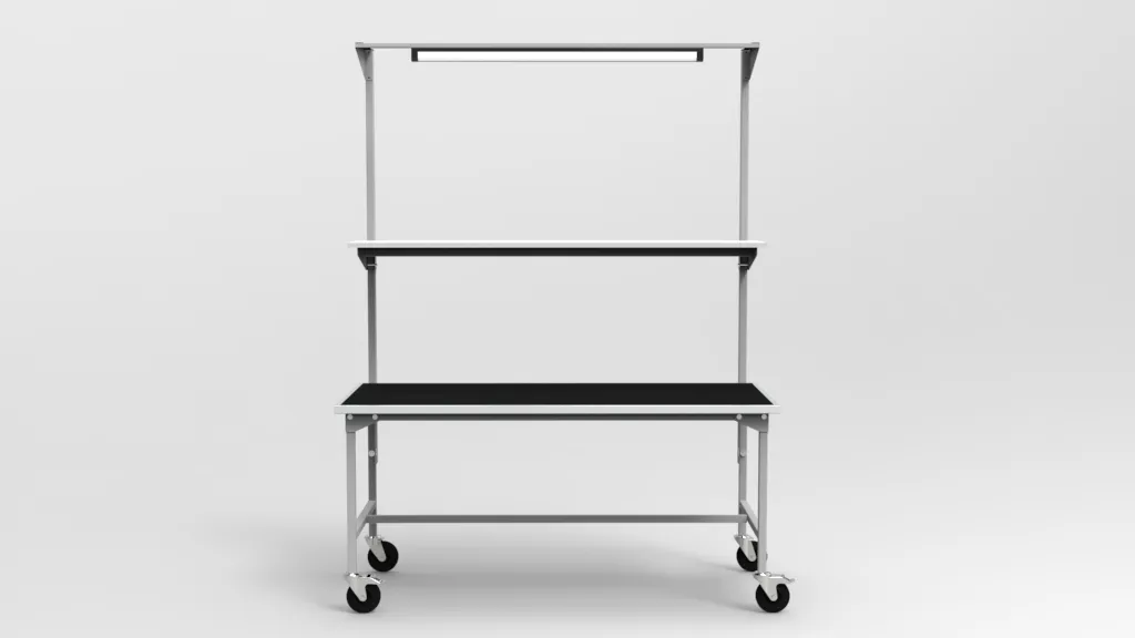 Stół montażowy mobilny 160x70 cm z balanserem RA Construction EC-3-0011 front