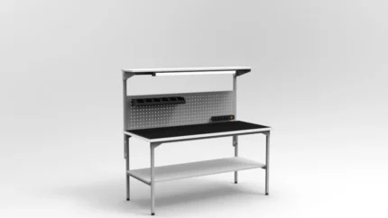 Stół montażowy z dolną półką 160×70 cm RA Construction – EC-3-0008