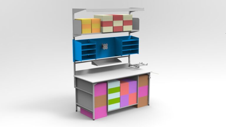 Stół roboczy do opracowania obuwia RA Construction – PC-4-0009 front