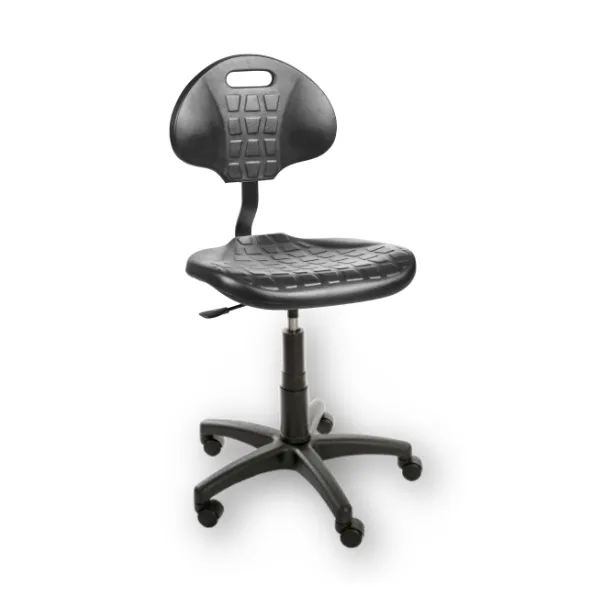 Krzesło robocze RA-ERGO_PUR_WH z regulacją i oparciem